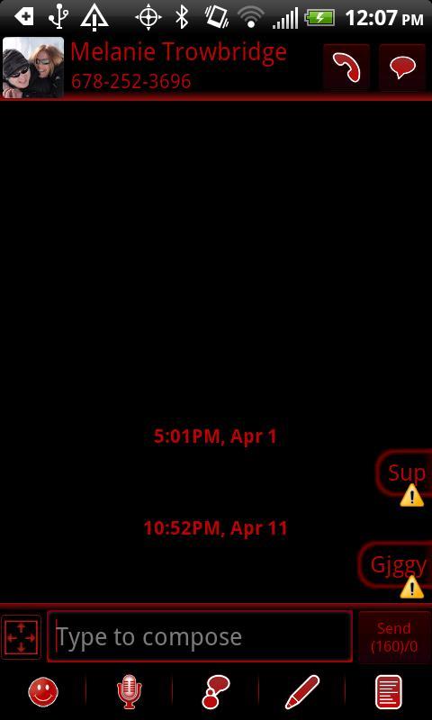 GO SMS Black & Red