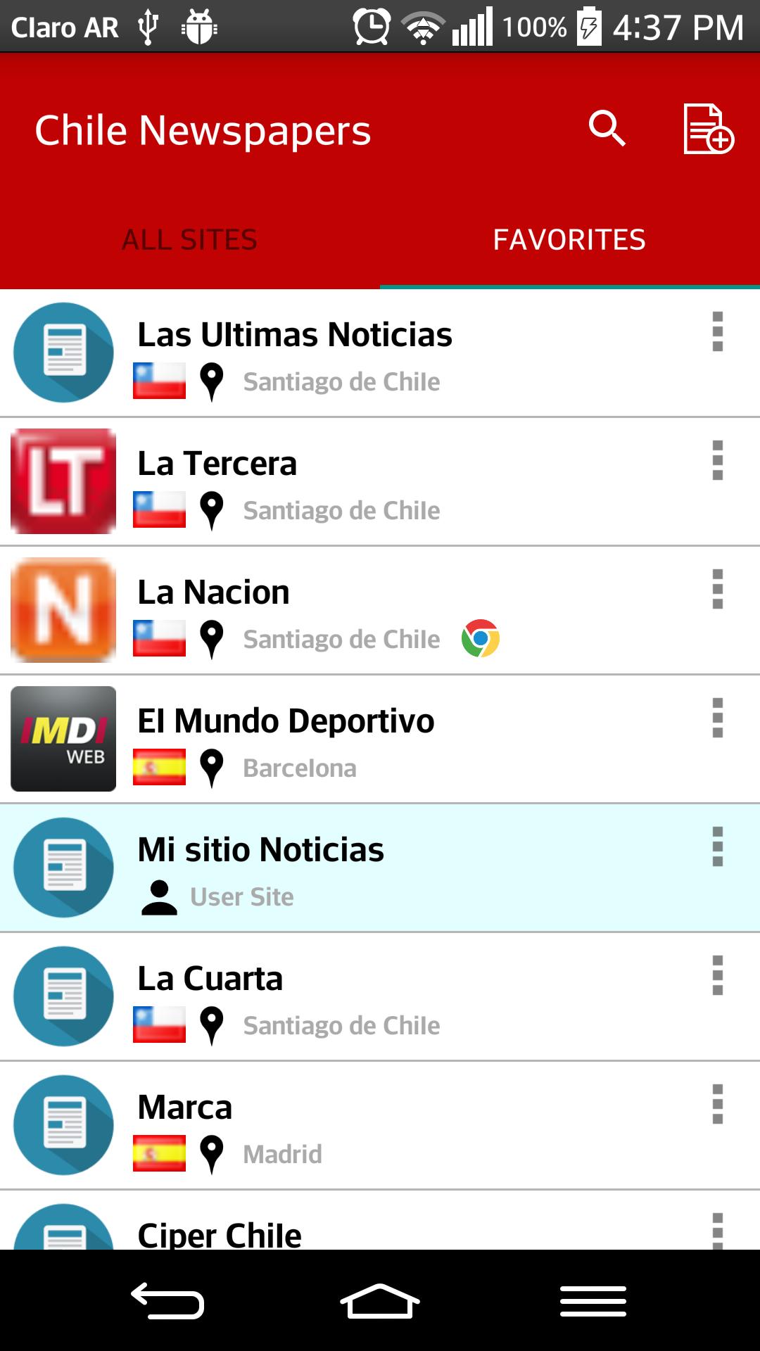 Chile Newspapers
