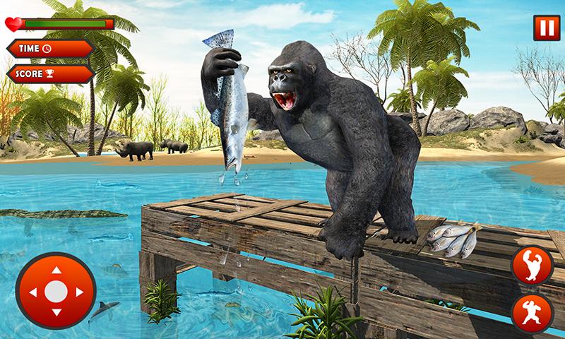 Angry Gorilla Attack : Wild Animal Jungle Survival