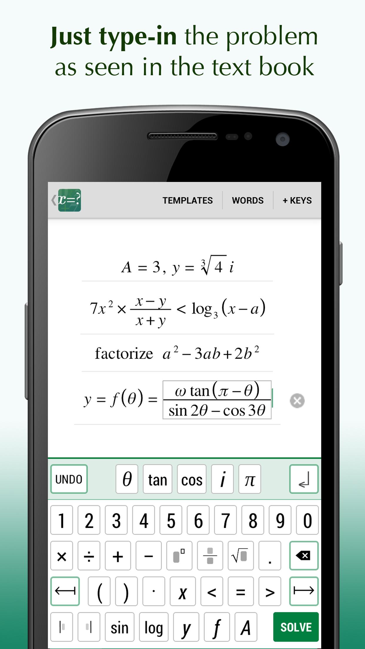 FX Algebra Problem Solver