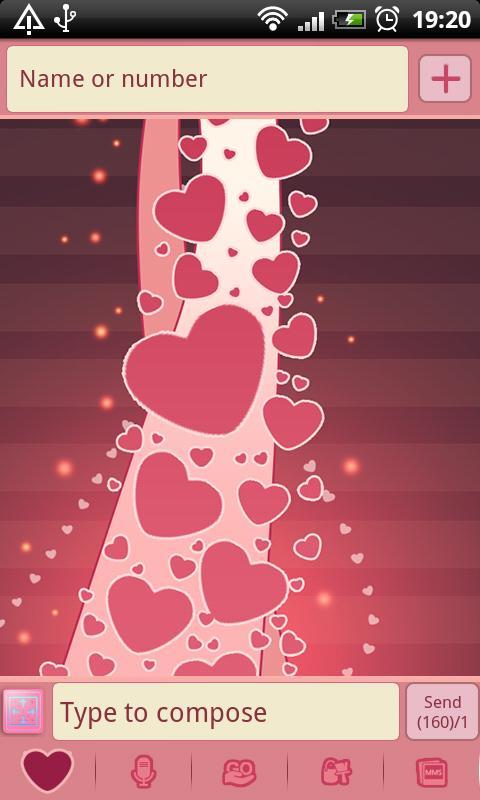 GO SMS Pro Bijou Hearts Theme