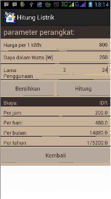 Hitung Tarif Listrik