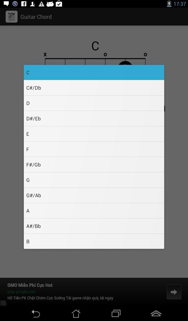 Simplest Guitar Chord Library