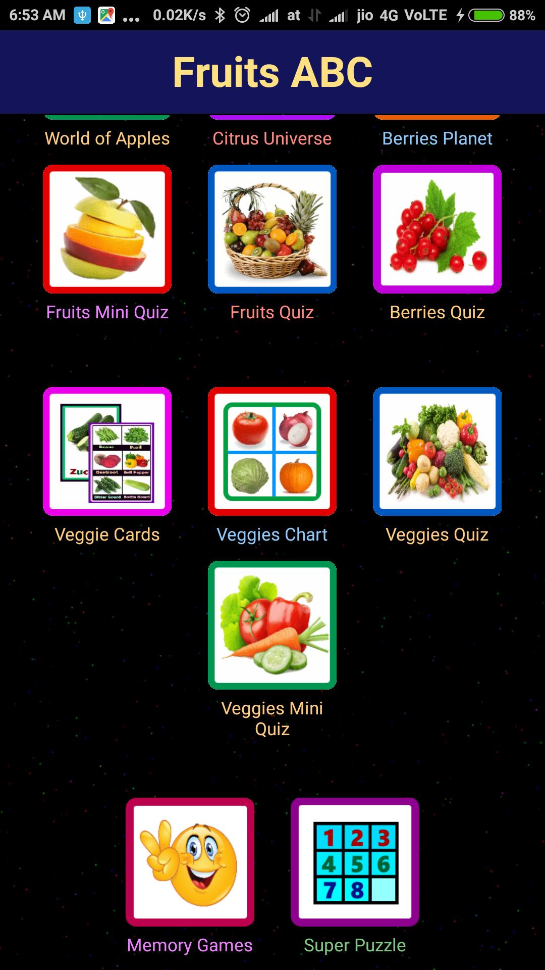 Fruits ABC