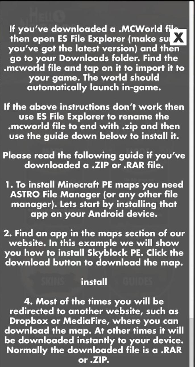 Map for MCPE, Hello Neighbor,Addon for Skins