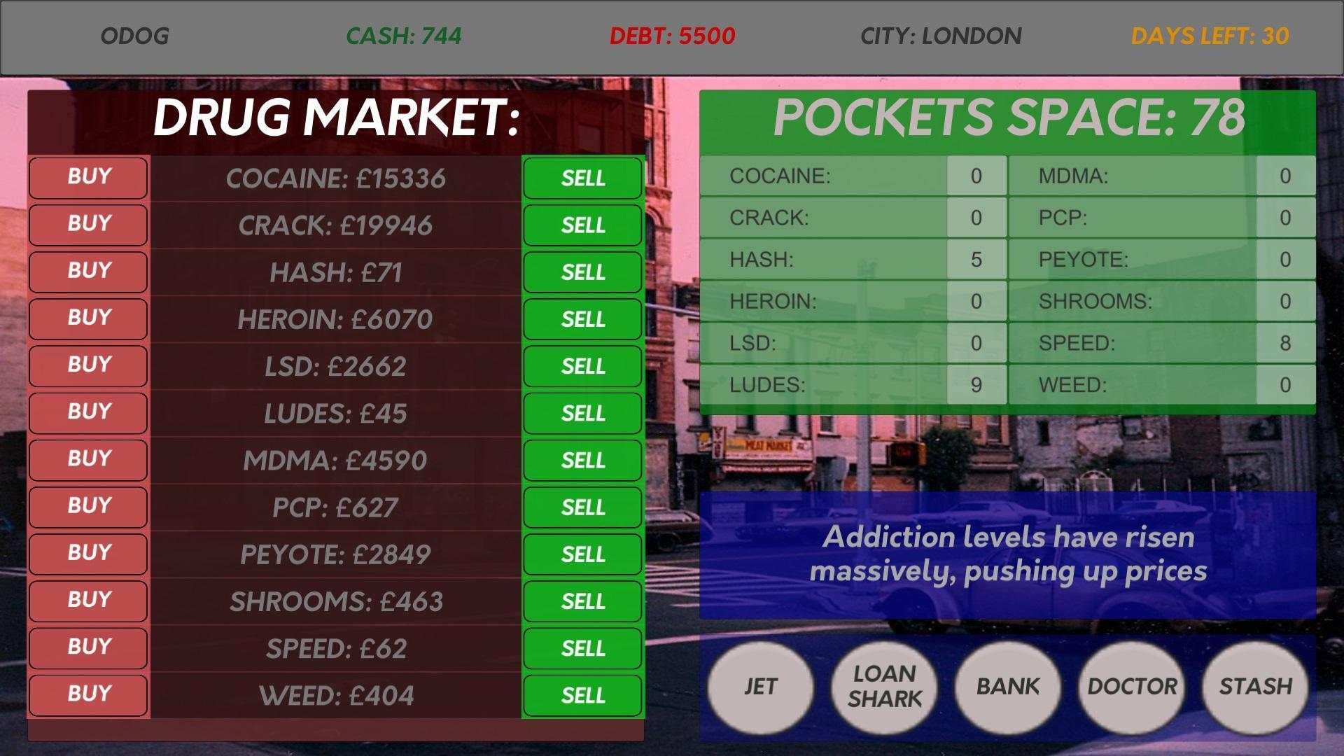 Drugs Tycoon Dope Wars Drug Dealer Simulator Weed