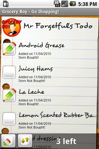 Grocery Boy Free Grocery List