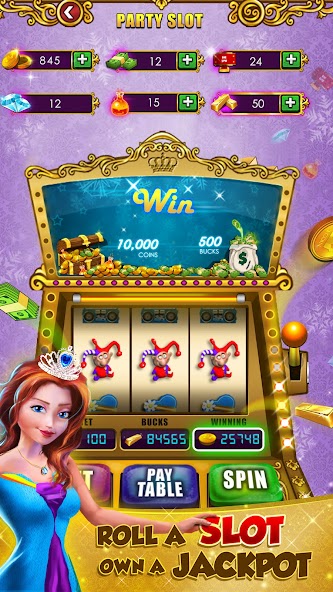 Princess Gold Coin Dozer Party