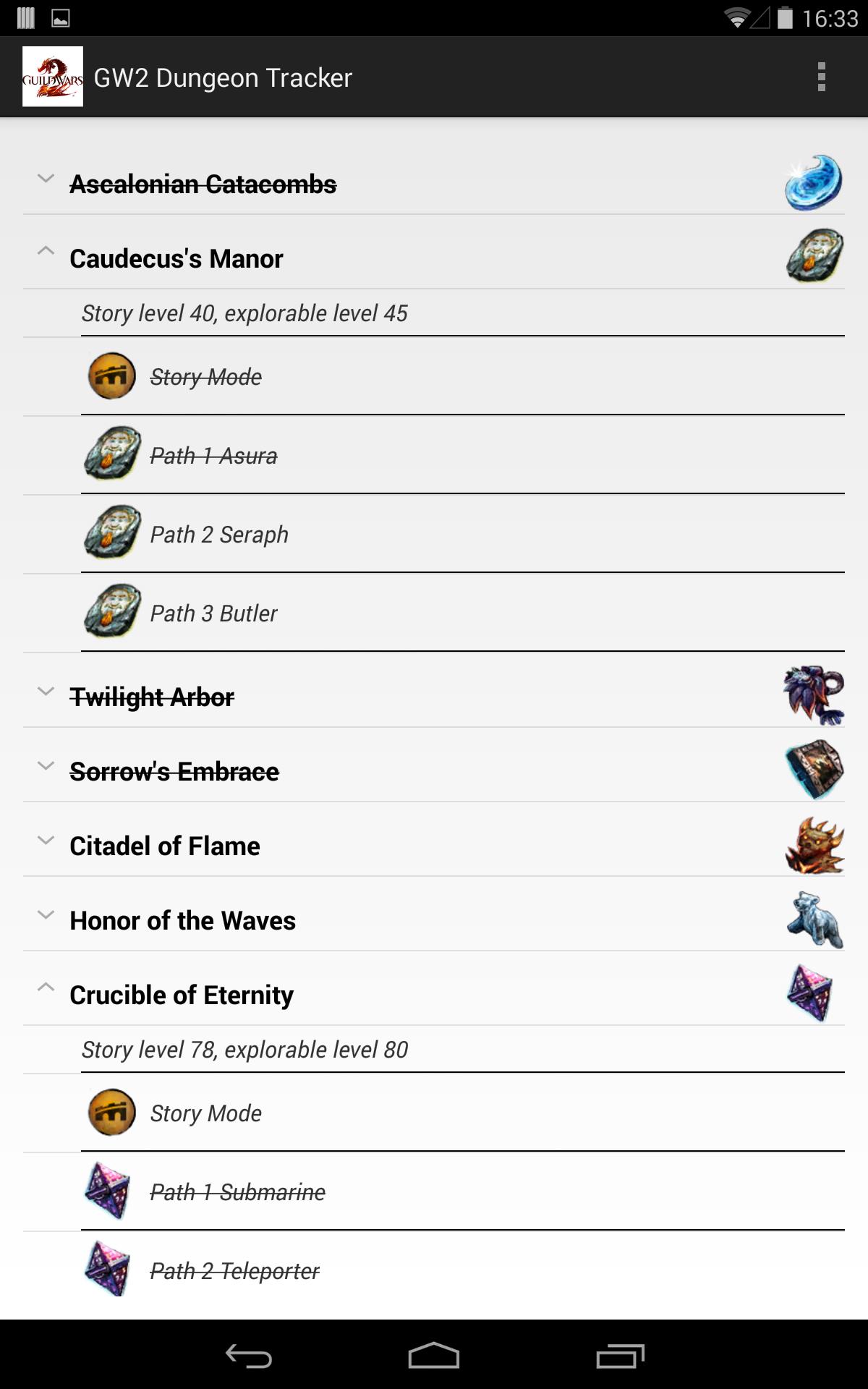 GW2 Dungeon Tracker