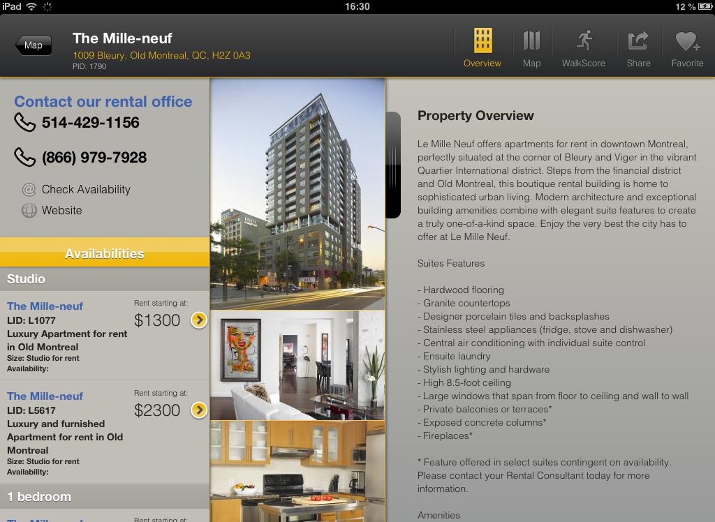 ApartmentMapp -Tablet