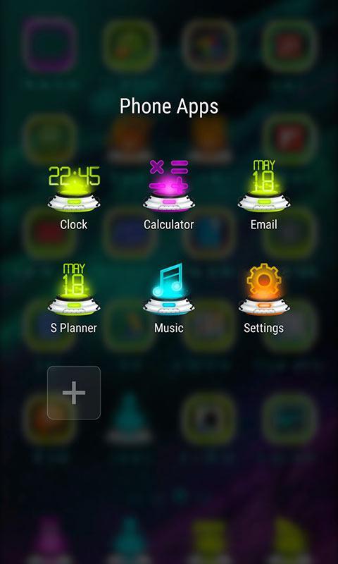 Galaxy Hologram Launcher Theme
