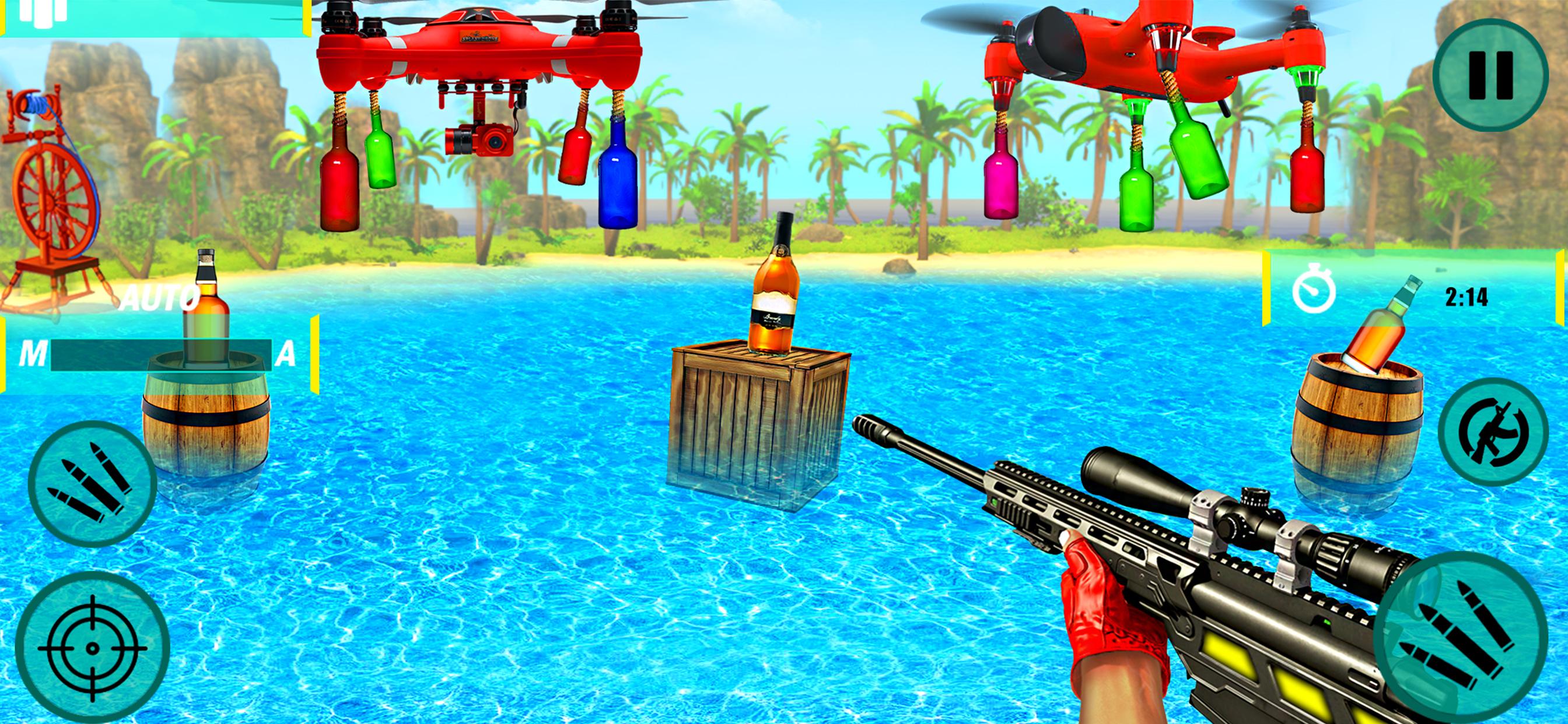 Flip Bottle Shooting Games