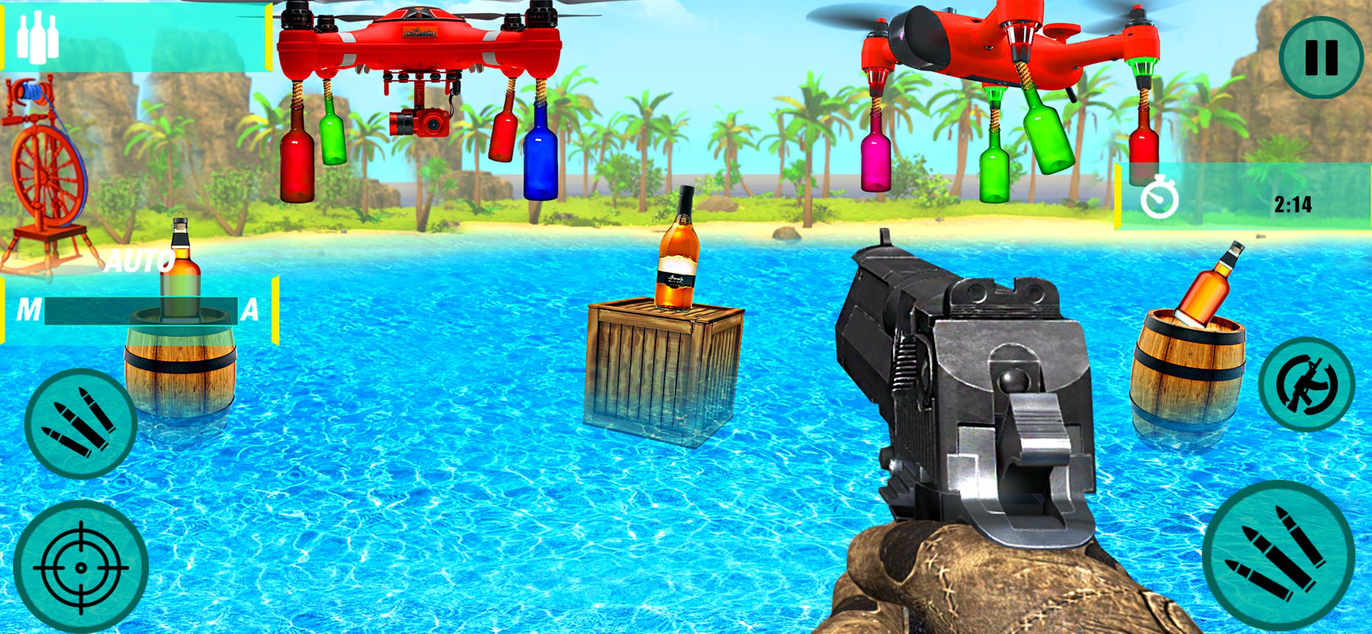 Flip Bottle Shooting Games