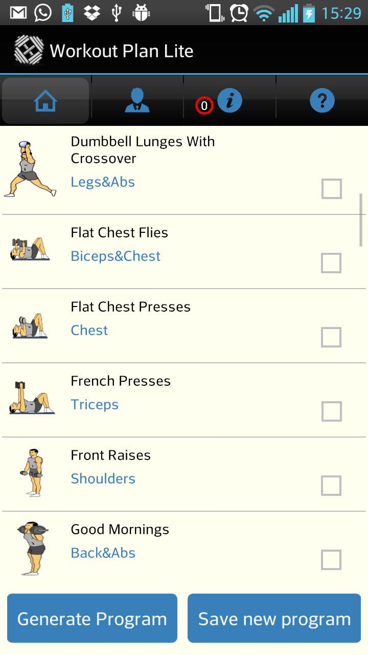 Workout Plan Lite