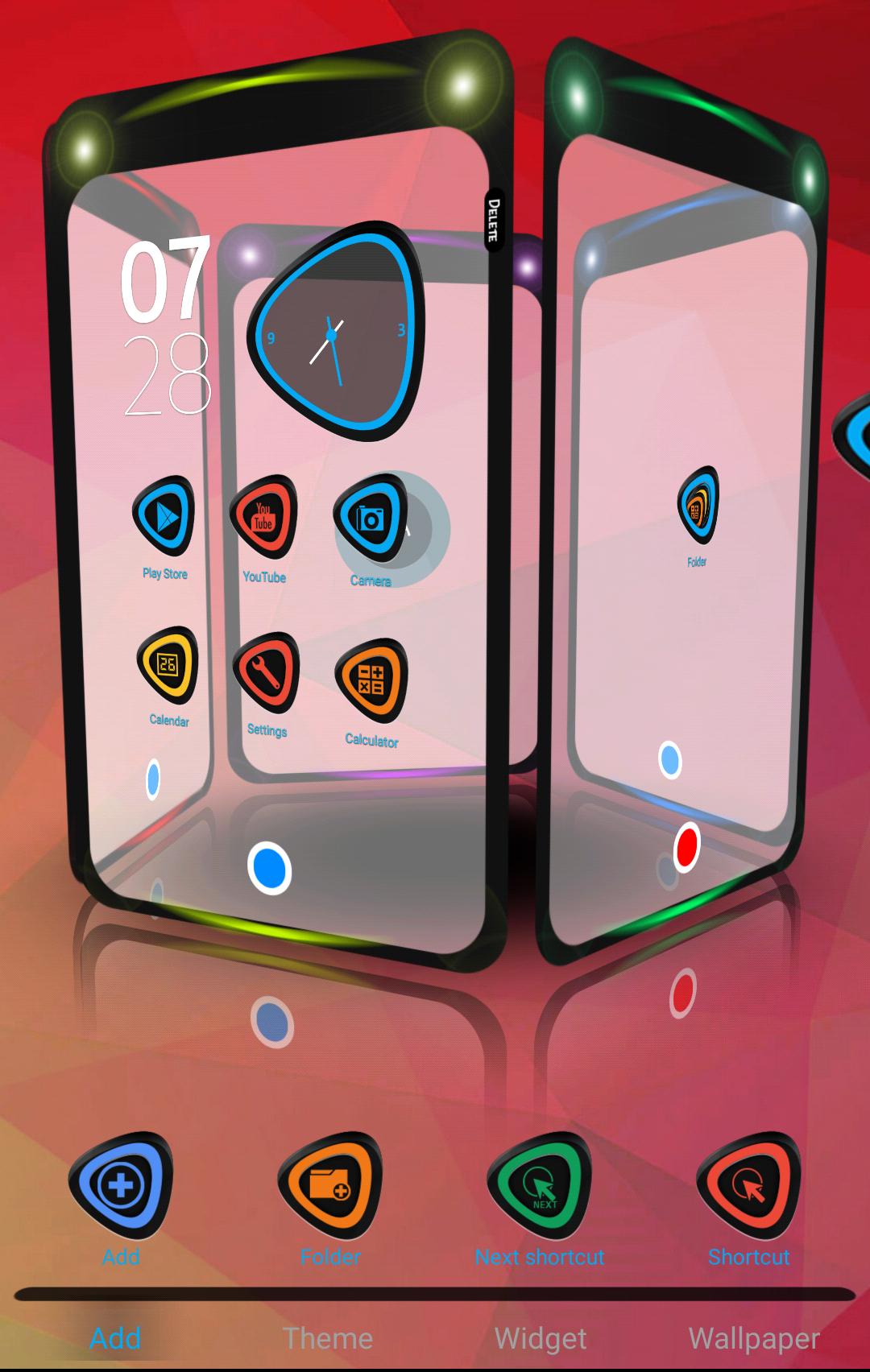 Next Launcher 3D Theme PolyGon