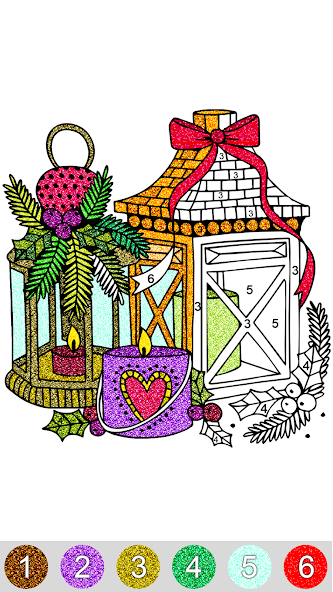 Christmas Gliter Coloring Book