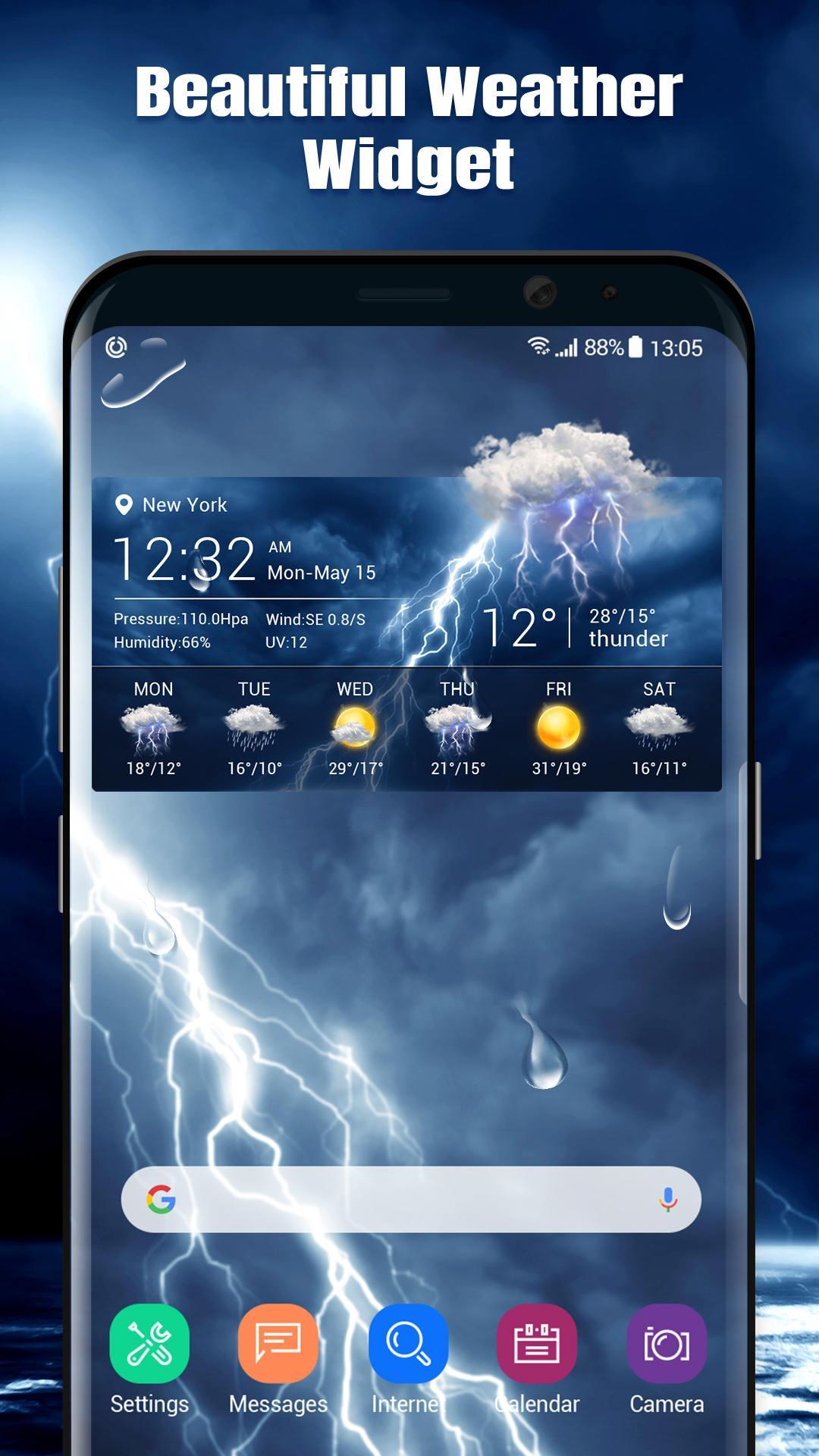 6-Day weather widget&Forecast