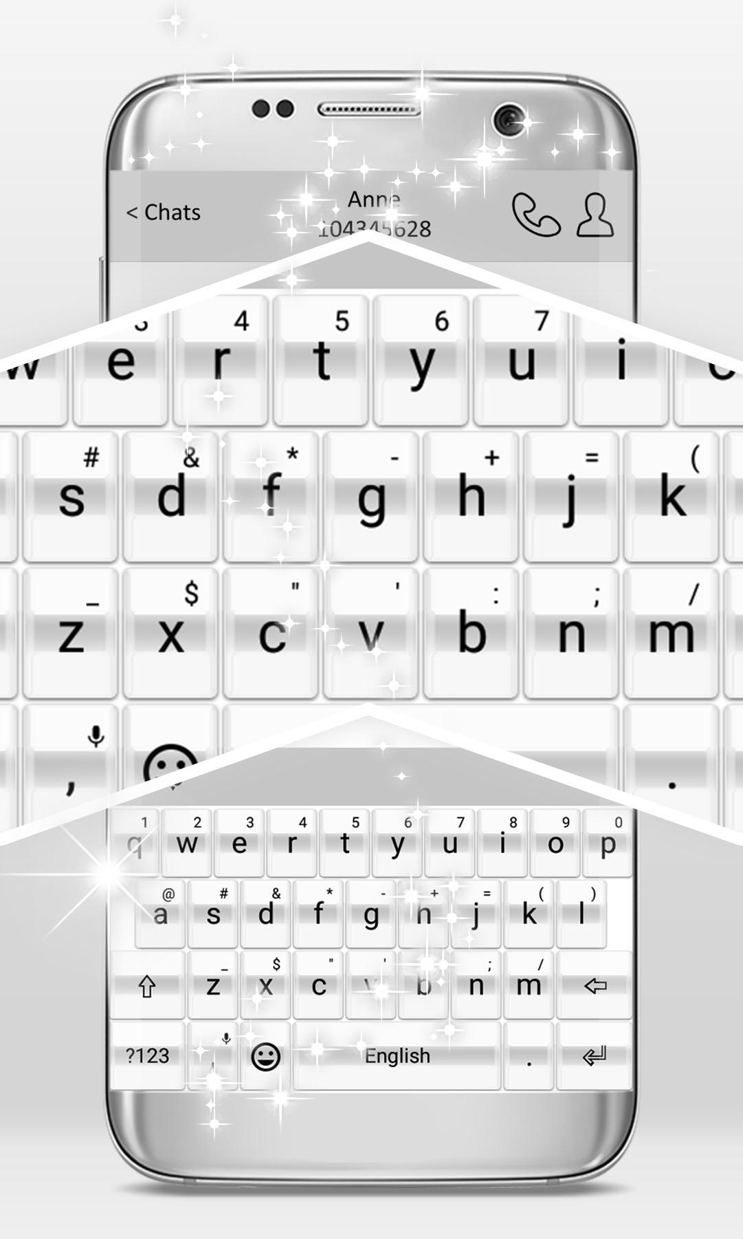 Glossy White Keyboard Theme