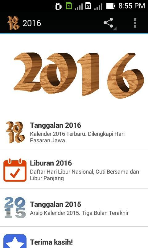 2016 Kalender Jawa Hijriyah