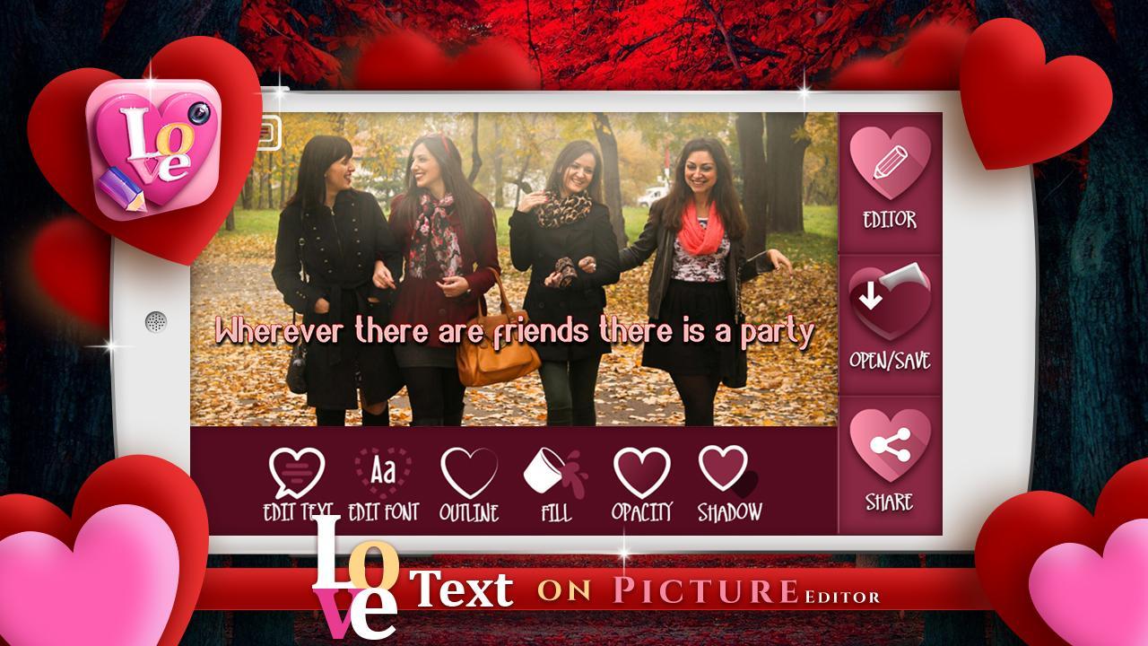 Love Text on Picture Editor
