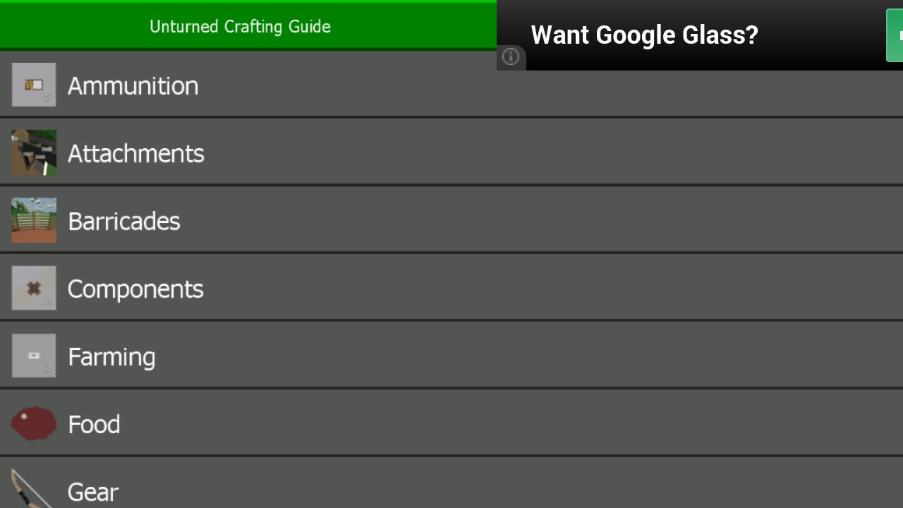 Unturned Crafting Guide