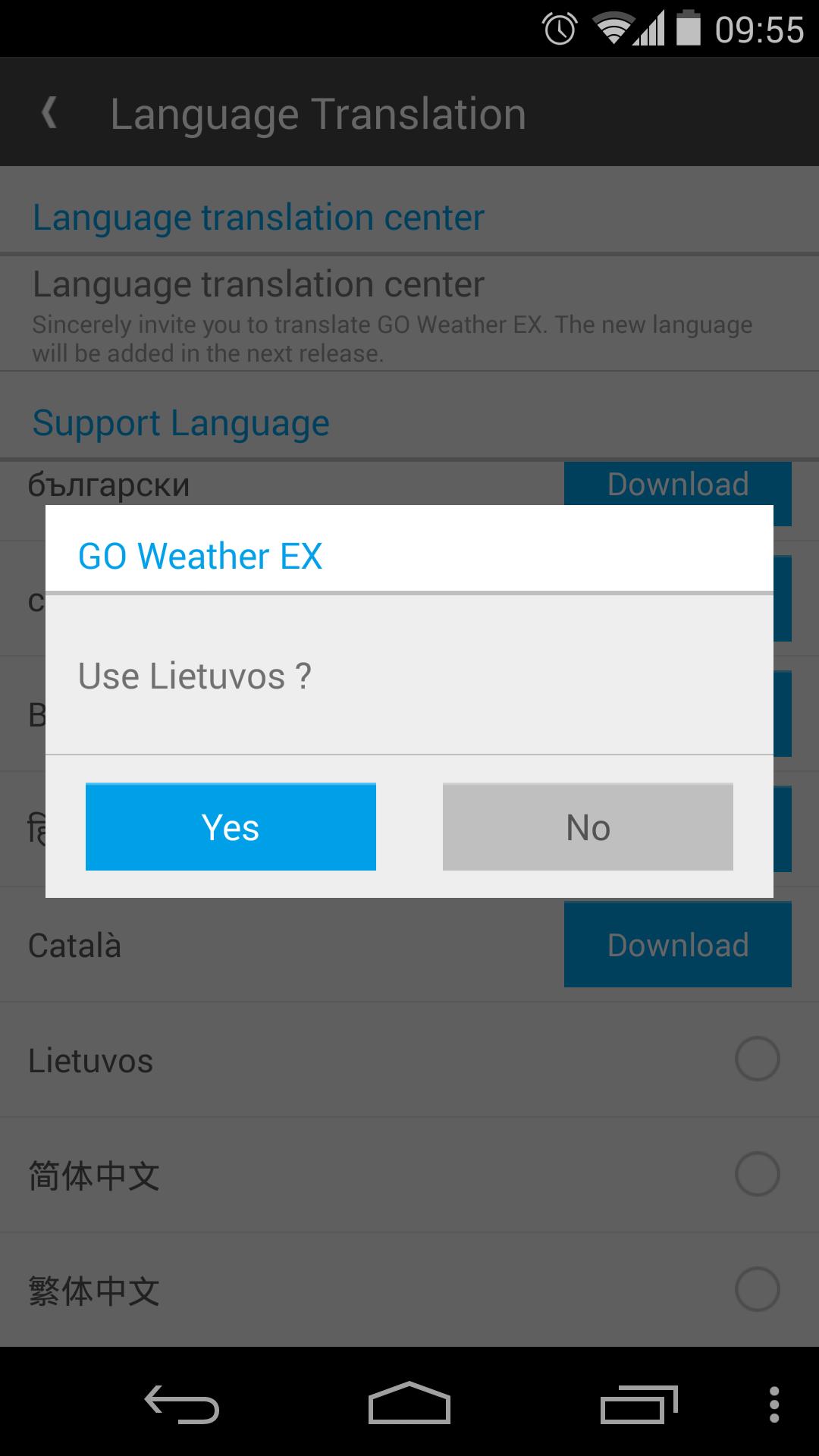 Lithuanian Language GO Weather