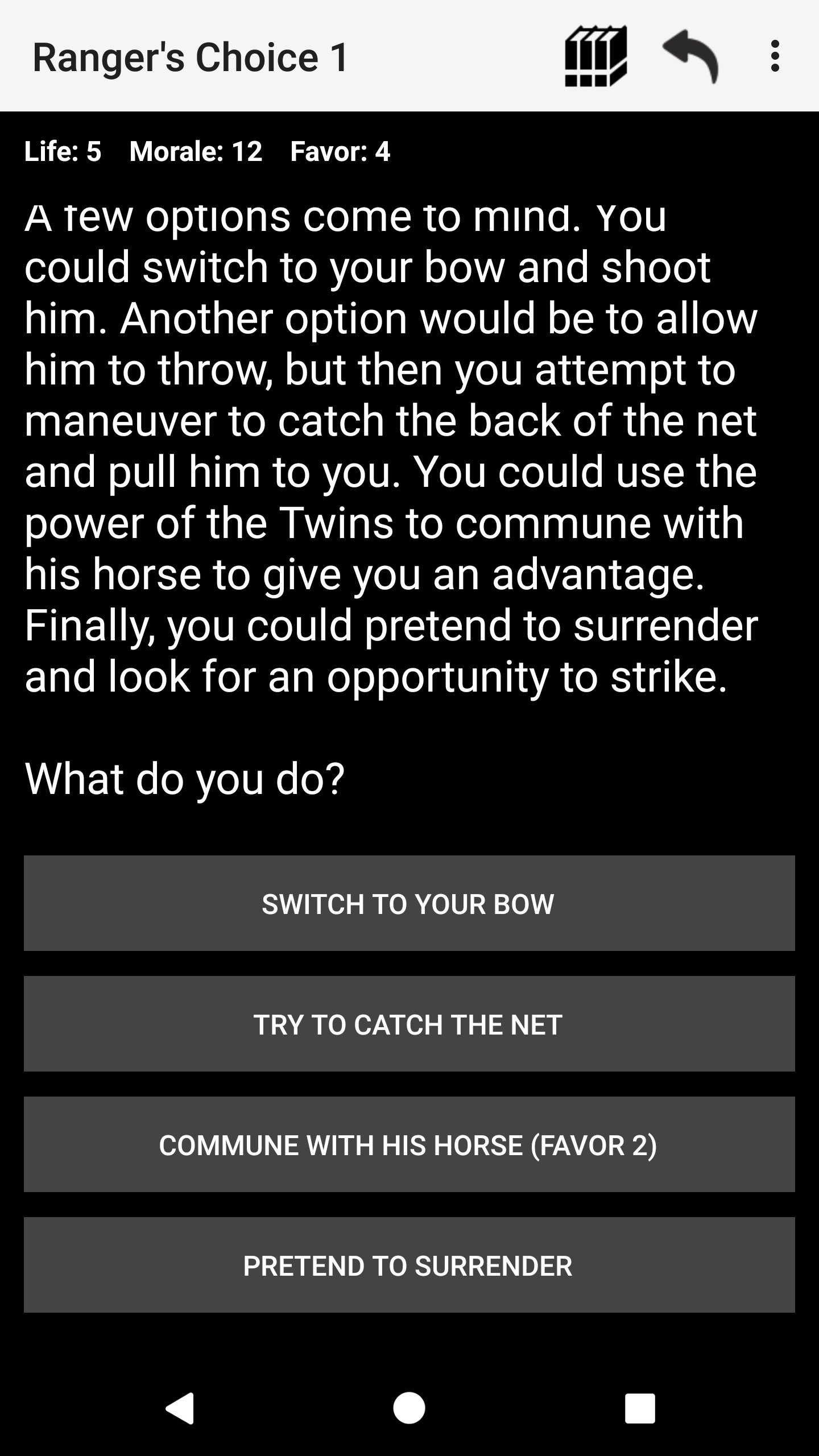 Ranger's Choice: Choices Game RPG
