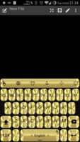 Keyboard Theme Metallic Gold