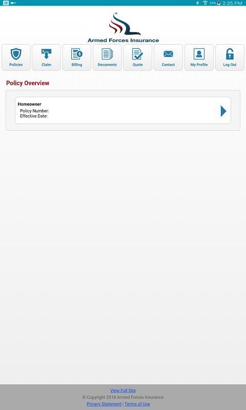 Armed Forces Insurance Mobile