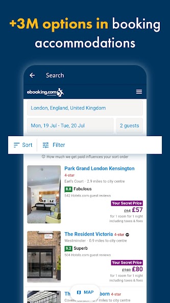 Booking Hotels with eBooking