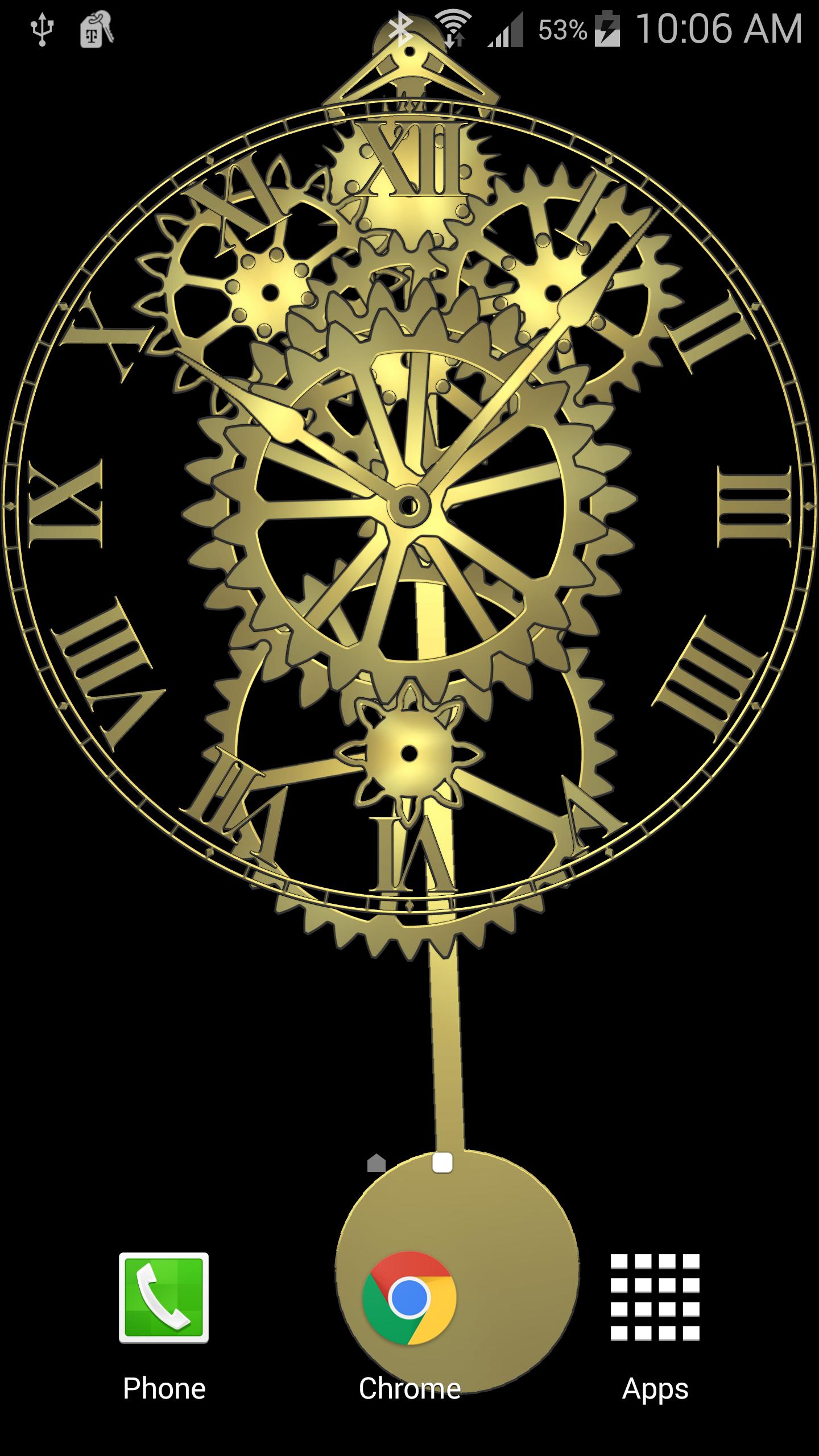 Brass Gears Clock LWP Free