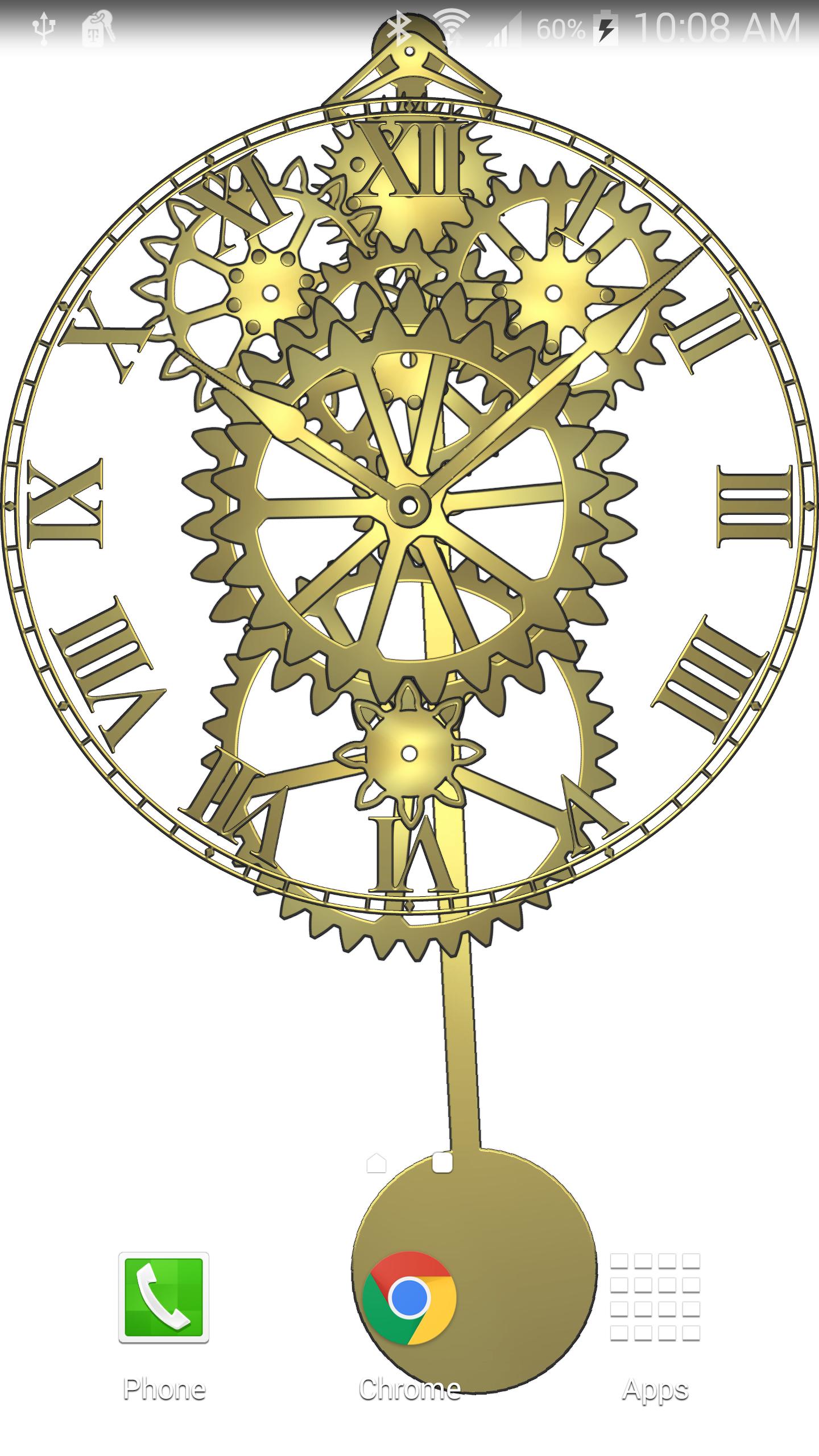 Brass Gears Clock LWP Free