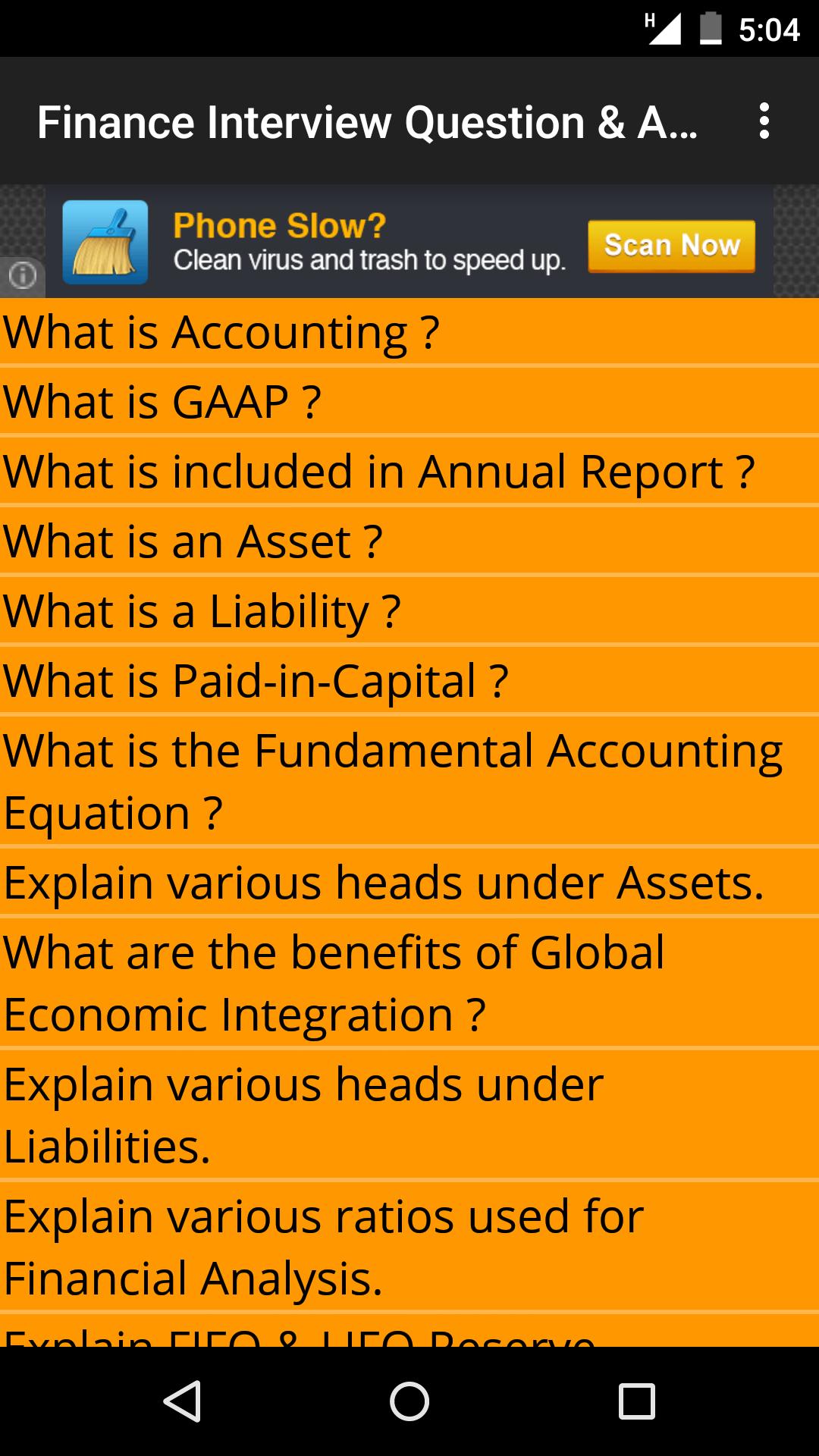 Finance Interview Question Ans