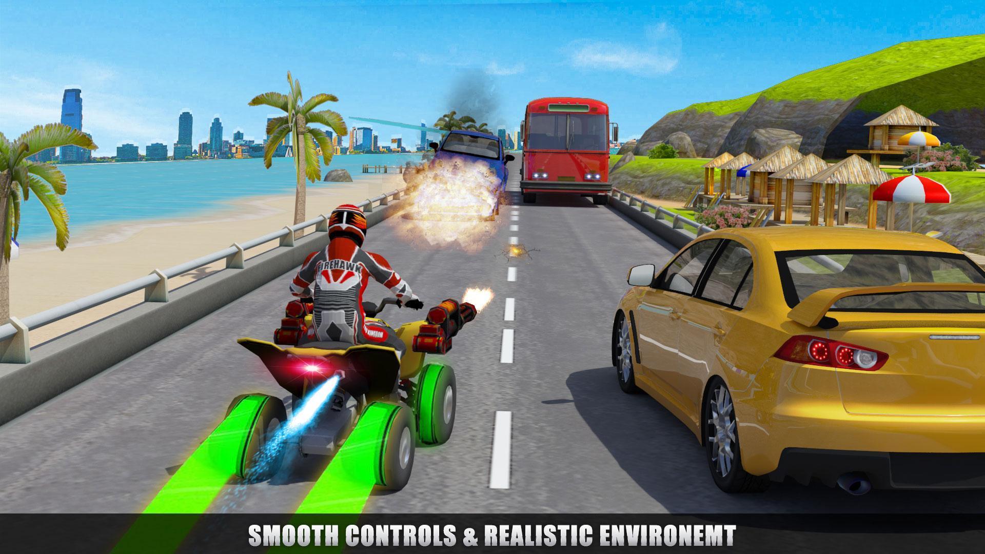 Quad ATV Bike Race Free: Traffic Racing Games