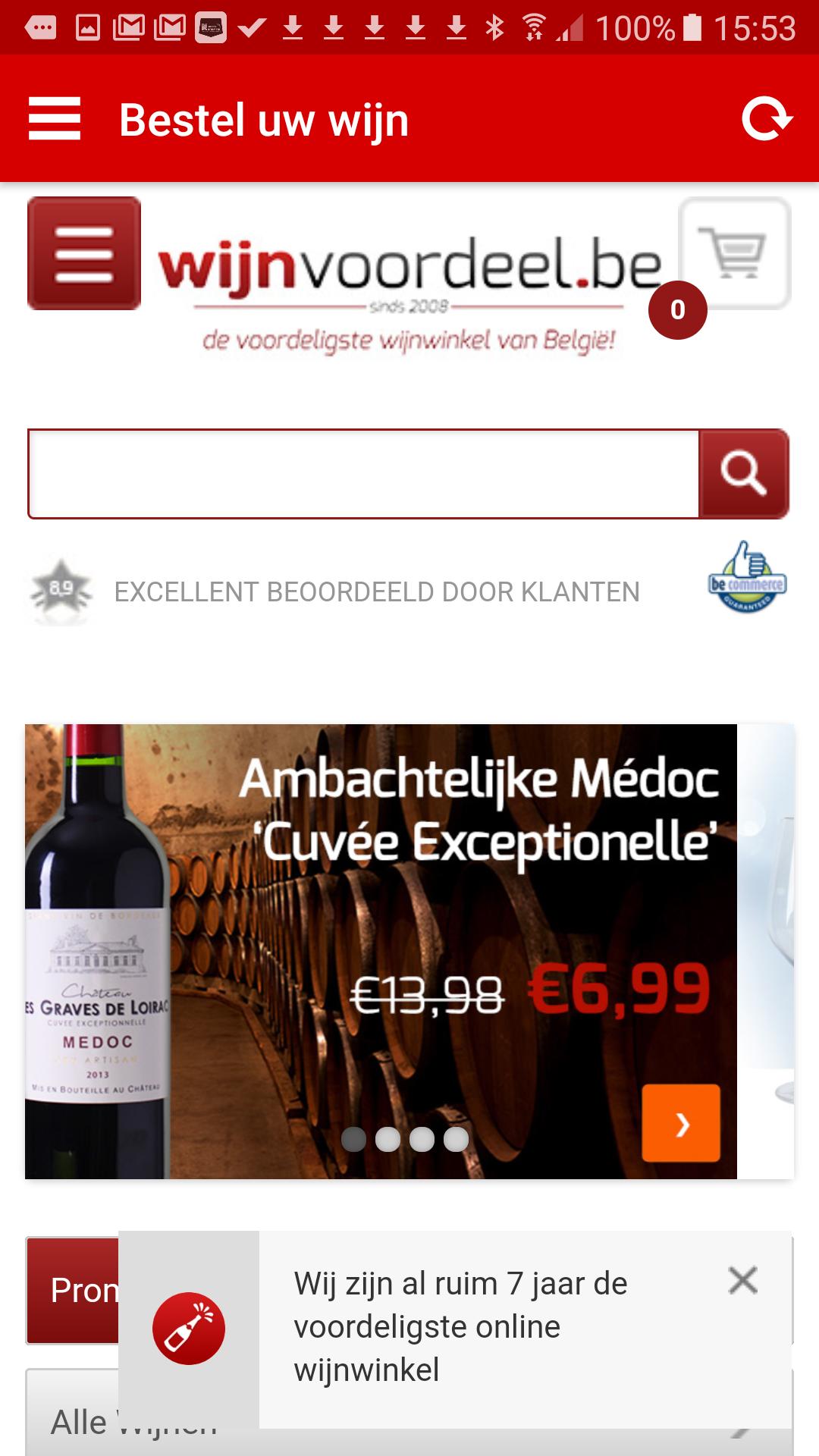 Wijnvoordeel.be - Wijn App