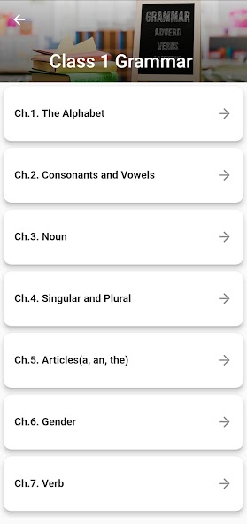 Class 1 English Grammar Book