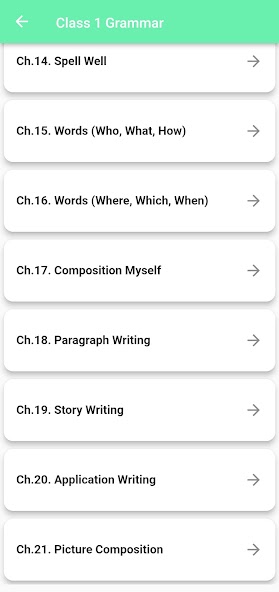 Class 1 English Grammar Book