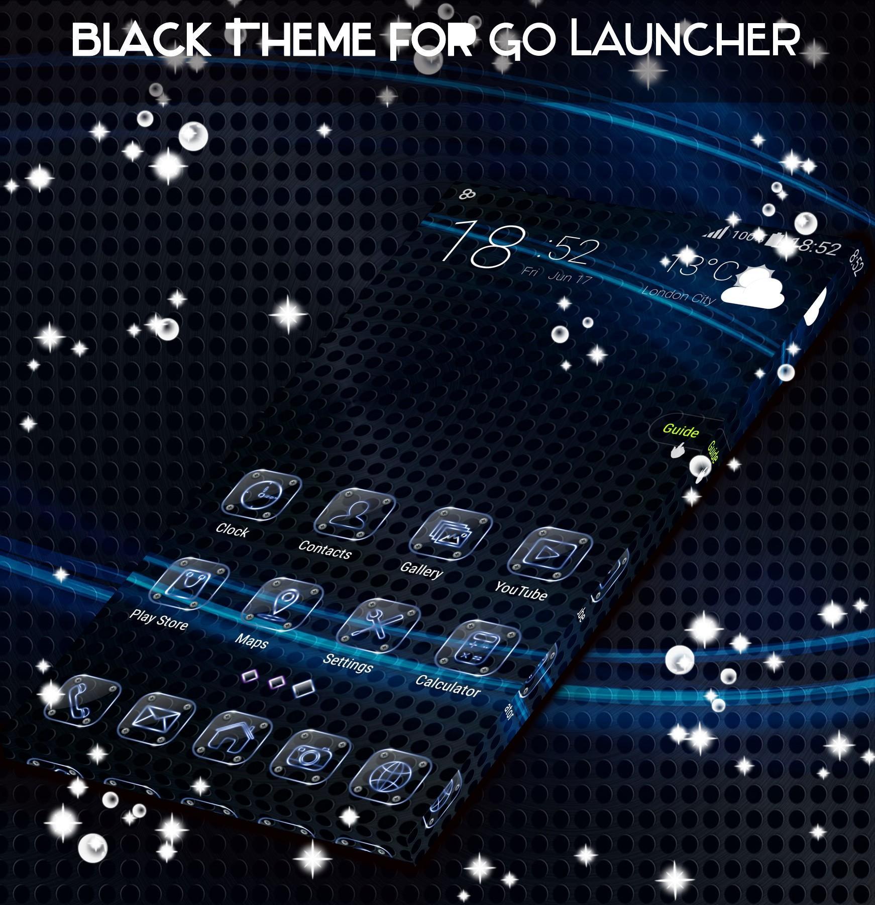 Dark Blue Launcher Theme