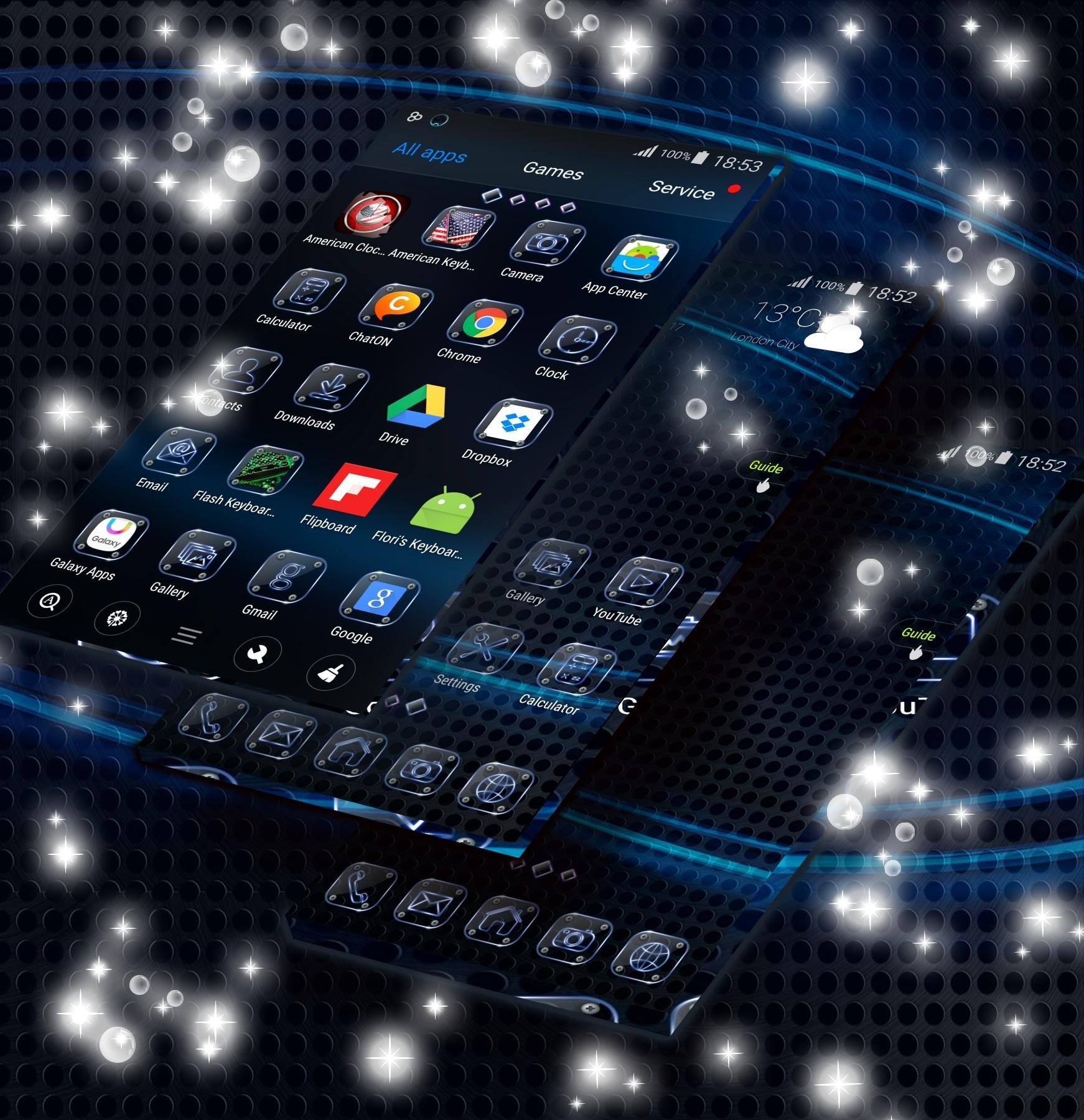 Dark Blue Launcher Theme