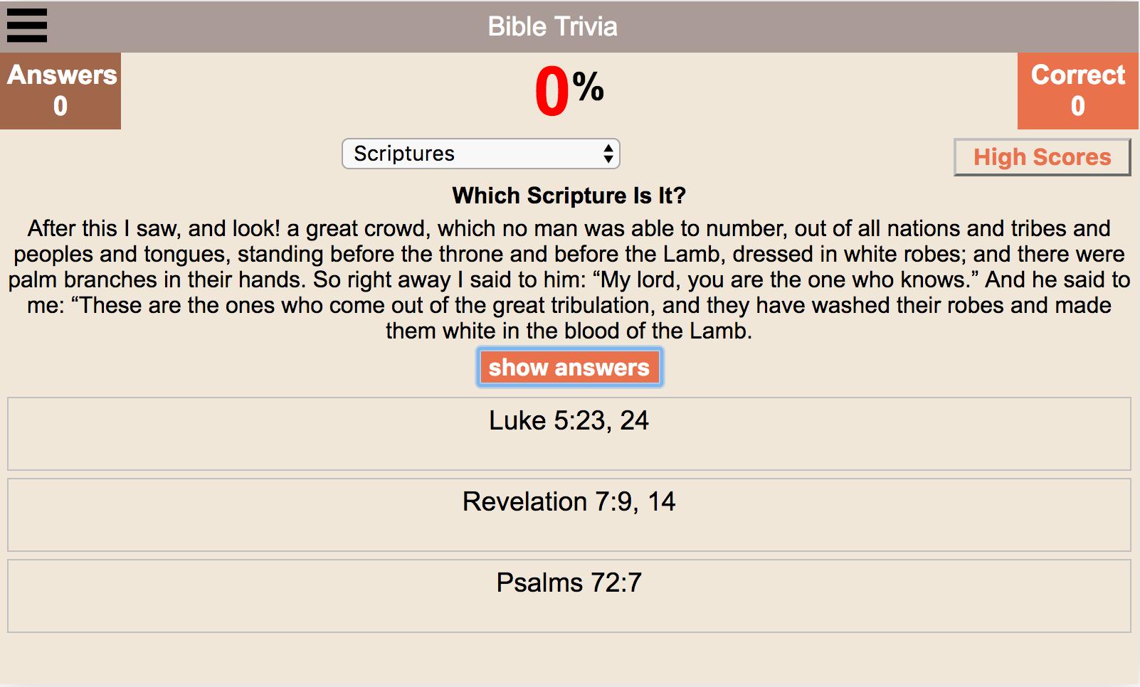 JW Bible Trivia / Quiz / Game