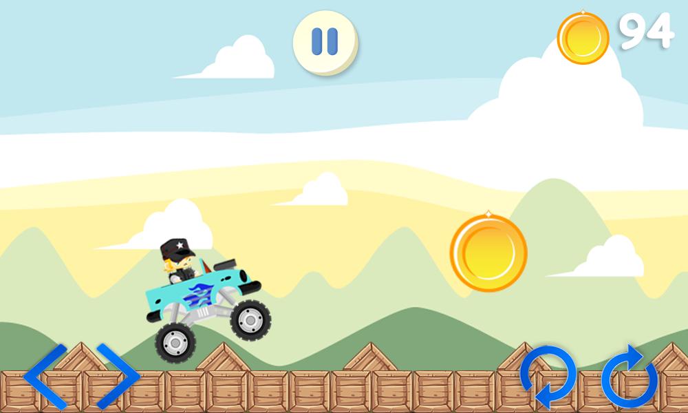 Monster Truck Climb Road Rush