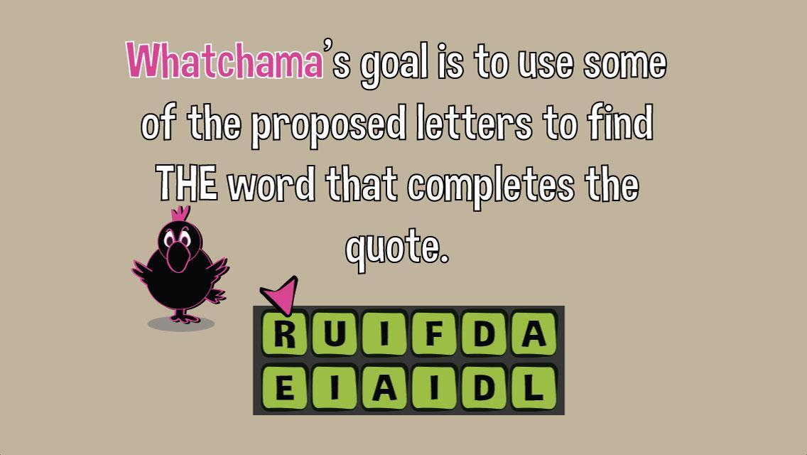 Quotes Game: Whatchama