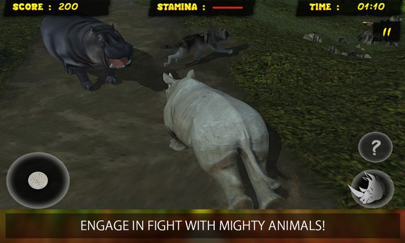 Angry Wild Rhino Attack 3D