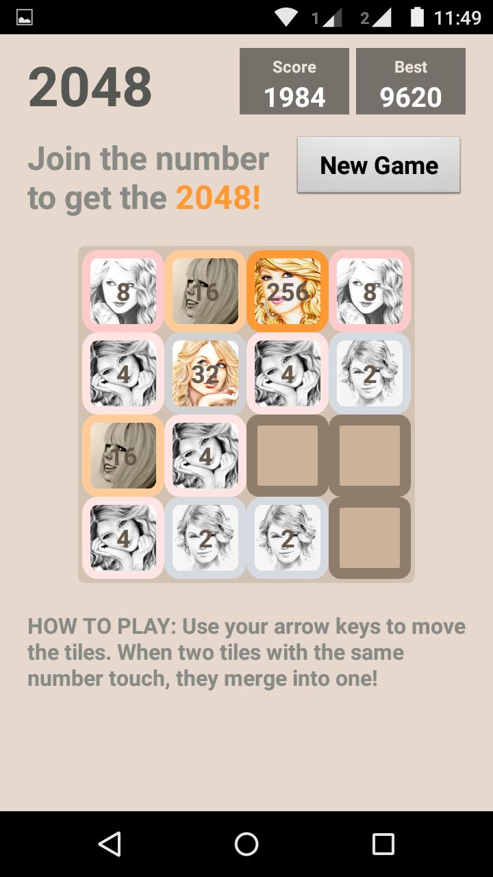 2048 : Taylor Swift Game