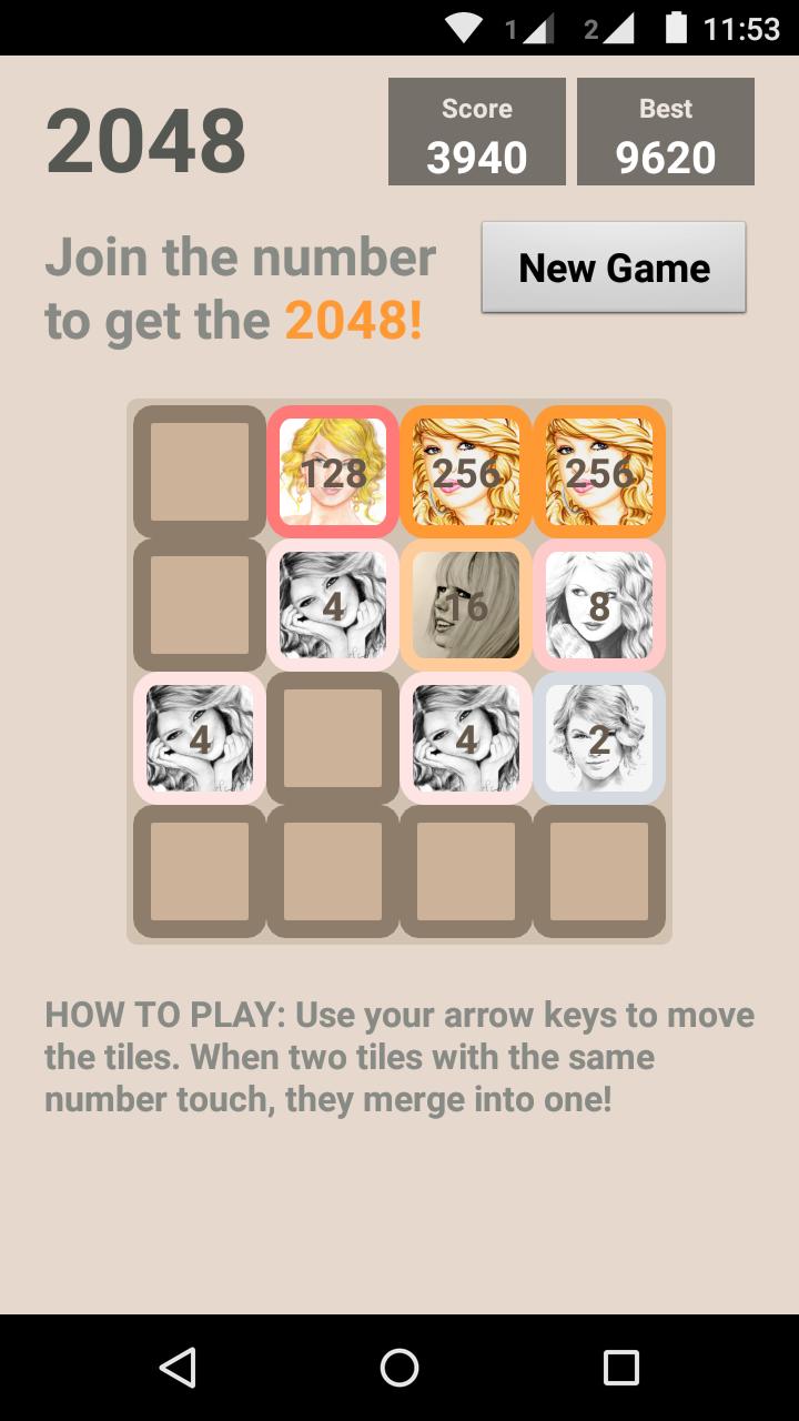 2048 : Taylor Swift Game
