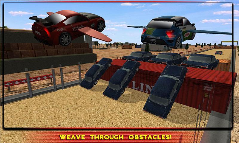 Flying Racing In Car