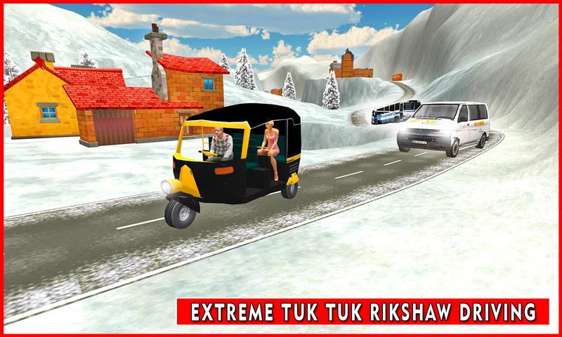 Drive Snow Tuk Tuk Rickshaw