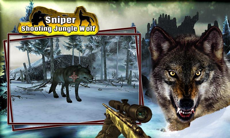 Sniper shooting Jungle Wolf