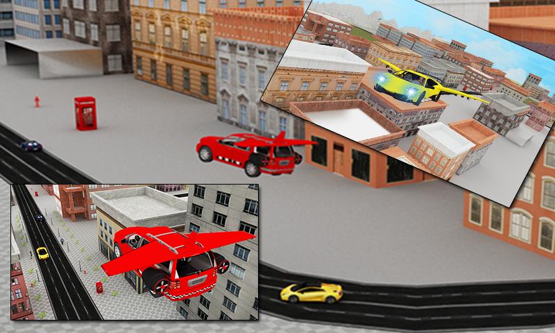 Flying Sports Car Racing 3D