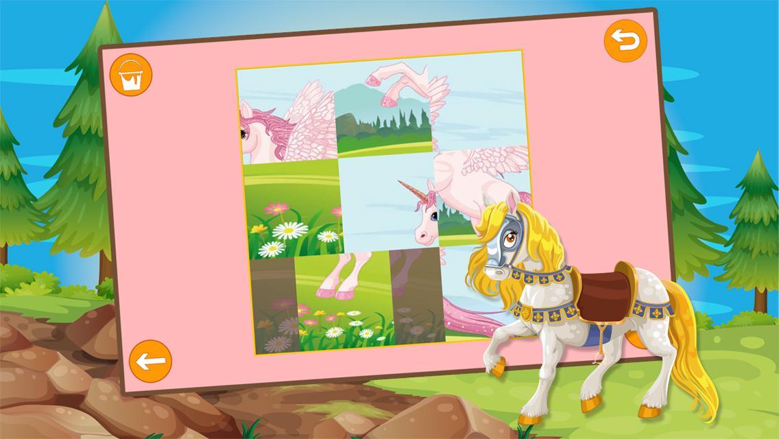 Kids Horses Slide Puzzle Free